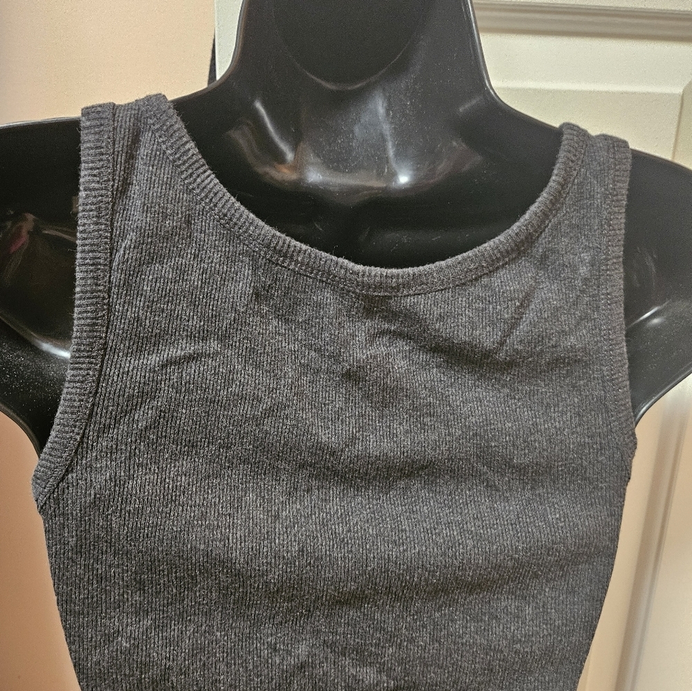 New York & Company Gray Embellished Fitted Tank Top - Picture 9 of 11